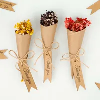 Buket bunga Gypsophila lucu Mini massal buatan tangan bunga kering warna kustom hadiah pernikahan untuk tamu