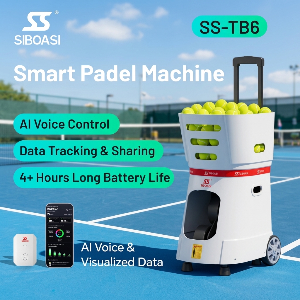 Siboasi TB6 Neue Padel-Ballwurfmaschine tragbar Platz-Abschussgerät****^^^^ https://www.siboasi.com