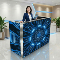 Pantalla Plegable de 6 Paneles P2.6 para Mostrador/DJ, Apta para Uso en Interiores y Exteriores; Plegable para un Fácil Almacenamiento
