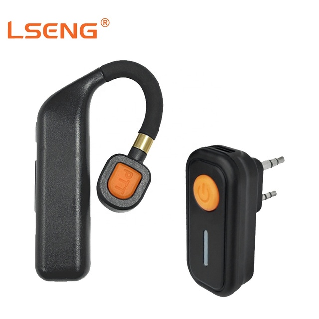 LSENG Wireless Bluetooth Earphone Walkie Talkie Earphone Two Way Radio PTT Button Fast Charge 10 Hours Battery Life OEM ODM