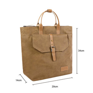 Recycled <b>Laptop</b> Backpack Brown Kraft Paper Material Durable <b>Bag</b> Custom Capacity Logo - Product Image 1