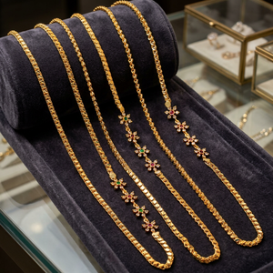 Wholesale 14K 18K 24K Micron Gold CZ Stone Mopu Chain Necklaces, Fashion <b>Jewelry</b>, Brass 24K Gold Plated CZ Stone Chain Necklaces - Product Image 5