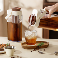 Bouteille isotherme en plastique grande capacité, écologique, pour café infusé à froid et thé aux fruits, avec couvercle, idéale pour la maison – Nouveauté très demandée