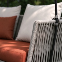 Fauteuil suspendu en rotin PE d'extérieur, canapé moderne 3 places, coussins imperméables à séchage rapide pour villa, hôtel, jardin, terrasse