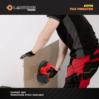 Vibrateur de carrelage électrique industriel sans fil 511719, robuste, ventouse 150 kg, moteur sans balais, 5 vitesses, autonomie de 45 minutes, batterie