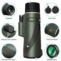 Telescopio monocular portátil de alta definición con zoom de 80X100 para actividades al aire libre, caza, Camping, teléfonos inteligentes compatibles