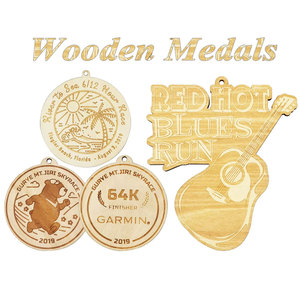Medaglie in Legno Ecologiche con Logo Stampato al Laser per Maratone e Competizioni Sportive, Vendita all'Ingrosso - Product Image 1