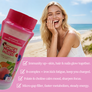 OEM Vitamin B6 & B12 Gummies untuk wanita <span class=keywords><strong>multivitamin</strong></span> suplemen Herbal dalam bentuk permen karet lezat - Product Image 3