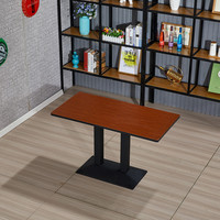 Table de salle à manger moderne en marbre pour 4 personnes avec base en métal, idéale pour hôtels et restauration rapide - Offre Spéciale