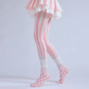 Nuovo Design a strisce Anime stampa Sexy ragazze Nylon collant a compressione calze da donna pronto per la spedizione