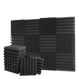 High Density Panels Studio Sound Proof Foamed Wall Manufacturer Custom Acoustic Foam Black Wedge Foam