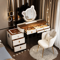 Mesa de Noche Inteligente de Estilo Moderno y Sencillo, de Madera Maciza, Color Rosa, de Lujo Discreto, para Sala de Estar o Dormitorio, de Tamaño Pequeño