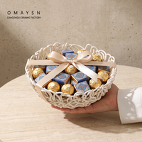 Assiette à fruits en céramique Omaysn, assiettes en porcelaine, assiette à fruits artistique émaillée multicolore, assiettes en céramique en forme de fruits