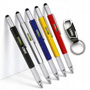 Stylo à bille avec logo personnalisé pour stylos multifonctions promotionnels 6 en 1, stylo avec logo en gros - Product Image 1