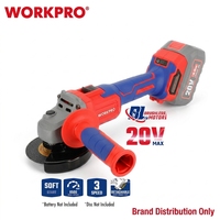 WORKPRO 20V 100MM meuleuse d'angle sans fil sans balai meuleuse électrique outils électriques meuleuse d'angle industrielle à batterie au Lithium