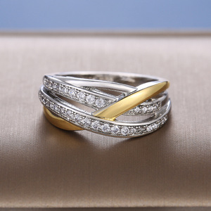Anello con Design a Spirale Bicolore, Anello Classico da Dito per Donne - Product Image 4