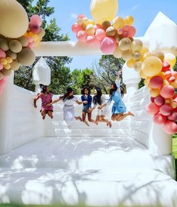 Château gonflable de luxe commercial tout blanc pour mariage, château gonflable pour enfants, maison de rebond gonflable blanche - Product Image 3