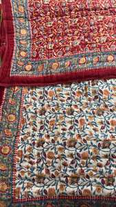 Best Jaipuri Organic Cotton Voile <b>Bedding</b> Set Handmade <b>Quilt</b> Reversible Razai Hand Block Printed Patchwork Warm Home <b>Quilt</b> - Product Image 3