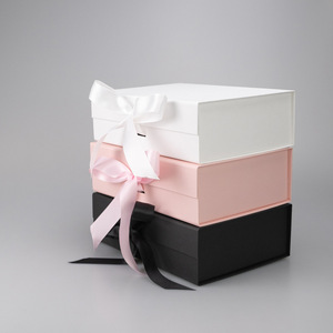24*18*7,8 cm Versand fertige schwarze faltbare magnetische Geschenk <span class=keywords><strong>box</strong></span> für Kleidung - Product Image 3