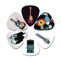 Lot de plectres de guitare en celluloïd Cheerhas pour guitares électriques, basses et acoustiques - Design tendance et imperméable, multicolores