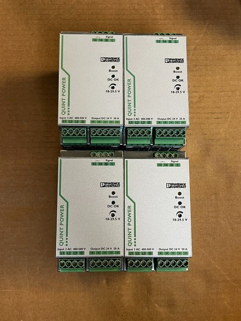 LOT 4x Contact QUINT-PS/3AC/24DC/20 24V 20A Power Supply DIN PSU