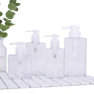 Botellas de Plástico con Dispensador de Bomba, a Prueba de Fugas, Cilindro Transparente Vacío y Recargable para Champú, Acondicionador, Lociones y Aceites - Product Image 5