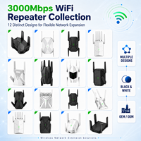 Repetidor WiFi Inalámbrico de 3000Mbps, Extensor de Rango de Doble Banda, Amplificador de Señal, Punto de Acceso para Hogar y Oficina, Alta Velocidad