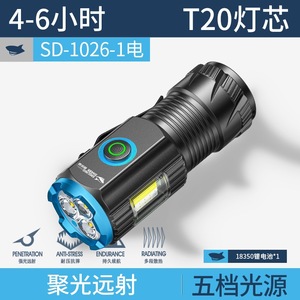 ไฟฉายฉลามหมุนได้ ไฟ LED ชาร์จซ้ำได้ หางแม่เหล็ก ใช้กลางแจ้ง - Product Image 5