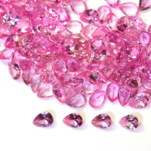 Hồng Sapphire ngtc chứng nhận hiệu chuẩn cận chiến 1.5x2.5-2.5x3.5mm tự nhiên lê sang trọng Nhẫn điểm nhấn nhà máy trực tiếp giá Carat - Product Image 3