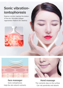 เครื่องนวดหน้าและลำคอแบบพกพา EMS พร้อมไฟ LED แสดงสถานะ ช่วยกระชับผิวหน้า สำหรับใช้ในบ้าน - Product Image 3
