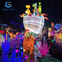 Lanterne en forme de grenouille en soie chinoise pour la décoration du festival, animal, pour jardin extérieur