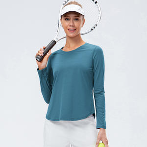 T-Shirt de Protection solaire SPF à manches longues pour femmes, chemises à séchage rapide, hauts de course de <span class=keywords><strong>randonnée</strong></span> en plein air - Product Image 1