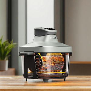 Заводская индивидуальная стеклянная чаша 6,0 л, цифровая воздушная фритюрница, двойная бытовая электрическая фритюрница с грилем - Product Image 3