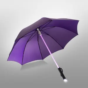 Payung anti angin besar lapisan ganda, payung golf sublimasi cetak logo kustom/