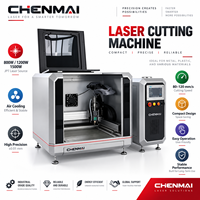Découpeuse laser à fibre mini Chenmai 800W 4040 400*400mm, machine CNC de bureau pour acier inoxydable, aluminium, laiton
