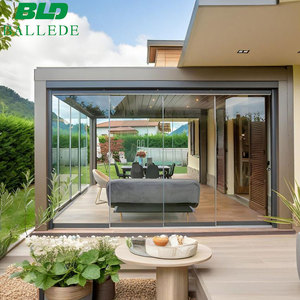 Kits de véranda personnalisables avec <span class=keywords><strong>pergola</strong></span> de patio, <span class=keywords><strong>toit</strong></span> <span class=keywords><strong>en</strong></span> <span class=keywords><strong>verre</strong></span> trempé plat imperméable et design moderne de <span class=keywords><strong>pergola</strong></span> <span class=keywords><strong>en</strong></span> aluminium - Product Image 3