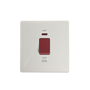 Padrão do Reino Unido 20A/45A interruptor de parede de pólo duplo interruptor DP com néon - Product Image 2