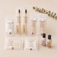 Kit d'articles de toilette jetables pour hôtels, emballage en papier ciré imperméable, pour chambres d'hôtes