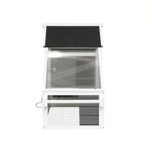 Poulailler d'extérieur carré en bois avec plateau en plastique <span class=keywords><strong>amovible</strong></span>, motif uni, <span class=keywords><strong>rampe</strong></span>, cage de course et roues, marque MSH - Product Image 6