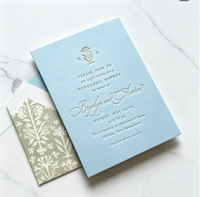 Carte d'invitation de mariage personnalisée de luxe, carte de vœux, carte de visite sur papier d'art et kraft avec impression numérique, format personnalisé