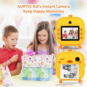 Appareil photo numérique instantané pour enfants, dessin animé mignon, écran IPS de 2,4 pouces, papier thermique adhésif, garantie 1 an, filtre pour enfants - Product Image 6