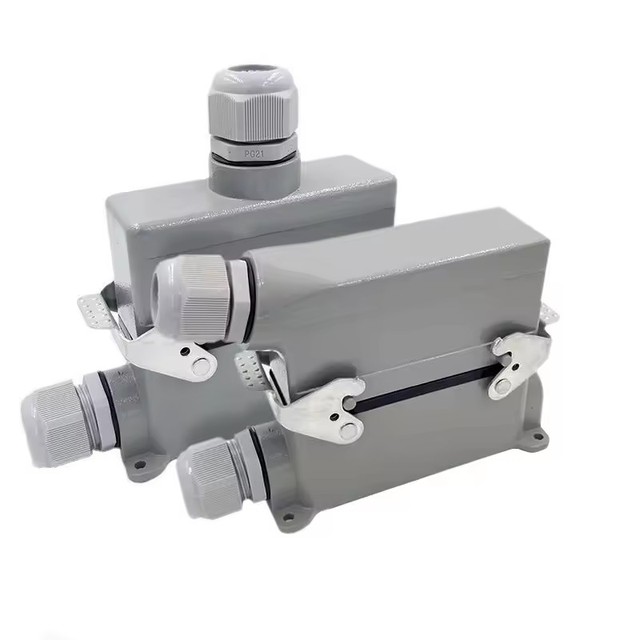 Heavy Duty Connectors HDC-HE-024-1/2/3/4 F/M 24pin Industrial rectangular Connector plug 16A 500V Screw connection