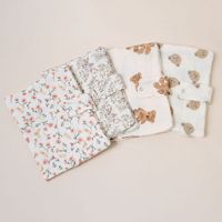 Protège-cahier de vaccination personnalisé en mousseline de coton pour bébé fille ou garçon, couverture de carnet de santé, cadeau de naissance