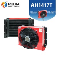 Enfriador de Aceite Hidráulico AH1417T-150L/min 12V 24V 220V 380V, con Ventilador de Motor, Intercambiador de Calor Refrigerado por Aire para Motor