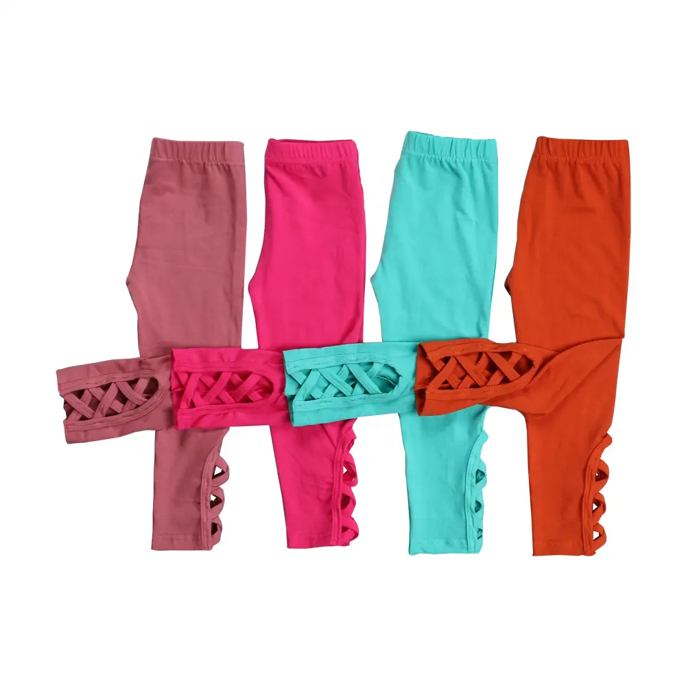 Pantalones pitillo de algodón para niñas pequeñas, leggings suaves, sin volantes, venta al por mayor, precio de fábrica