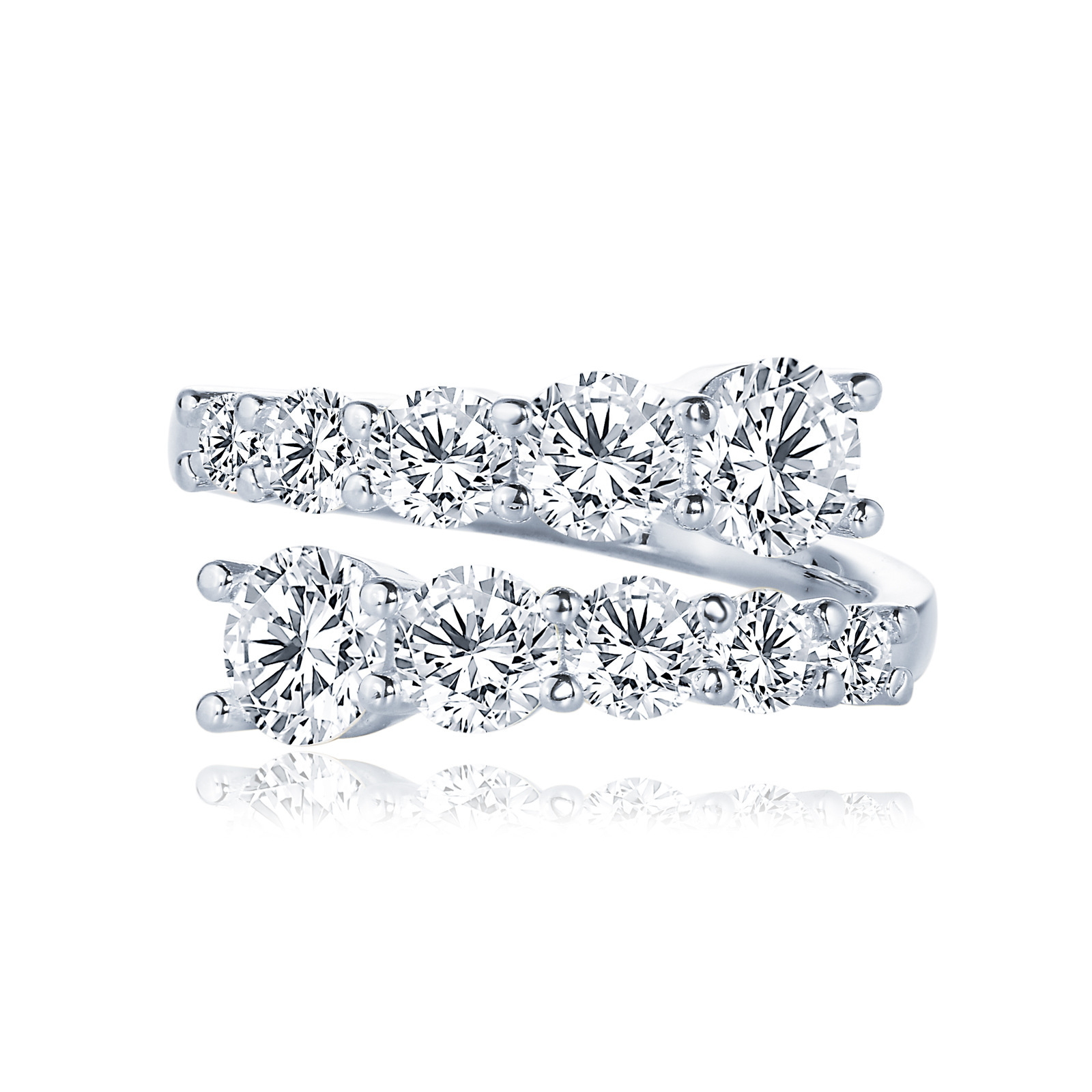 White Gold-Moissanite+GRA Certificate