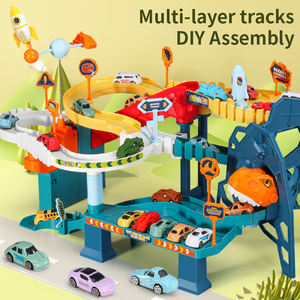 Aventure éducative pour enfants espace dinosaure voiture piste Offre Spéciale bricolage assemblage 4 fentes voiture course ensembles jouet avec lumière et son - Product Image 5