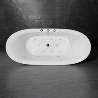 Baignoire Balnéo sur Pied en Acrylique Jacuzzi de Massage Intérieur – Stock Local aux États-Unis