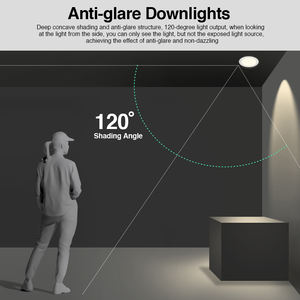 Vente en gros d'éclairage intérieur 8W 10W 15W 25W Downlight encastré en aluminium plafonnier LED Spot pour hôtel centre commercial bureau - Product Image 2