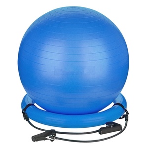 Ball Chair, Esercizio Stabilità Sfera di Yoga <span class=keywords><strong>con</strong></span> Base Fasce di Resistenza per la Casa e Ufficio Scrivania, sede a sfera <span class=keywords><strong>con</strong></span> pompa - Product Image 2